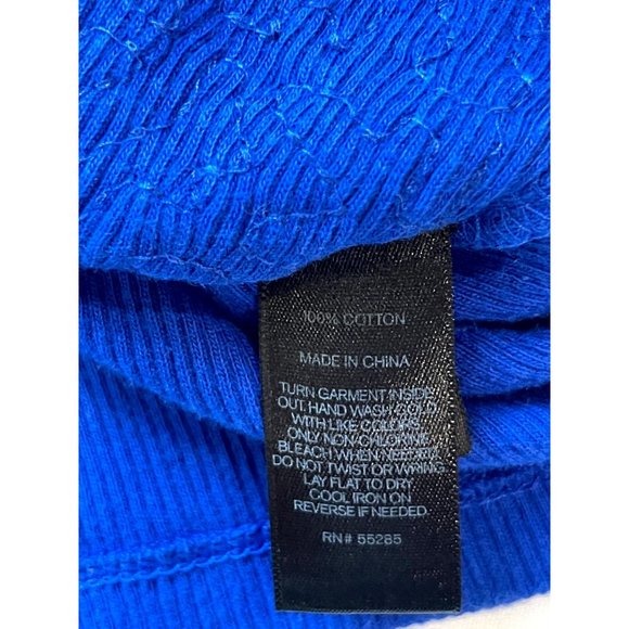 Express Women Sequin Tank Top Scoop Neck Wide Strap 100% Cotton Blue Size Small - Picture 6 of 6